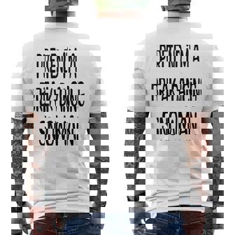 Pretend I'm A Break Dancing Snowman Lazy Halloween Costume Men's Back Print T-Shirt - Monsterry