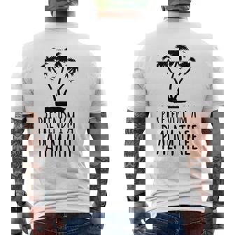Pretend I'm A Palm Tree Easy Lazy Halloween Costume 2024 Men's T-shirt Back Print | Mazezy