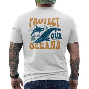 Protect Our Ocean Whale Ocean Save Our Ocean T-shirt imprimé au dos - Cadeauxyz