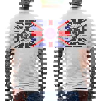 Queens Platinum Jubilee 70 Years Union Jack Men's Back Print T-Shirt - Monsterry