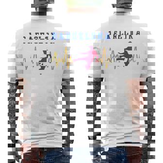 Regalos Barcelona Para Aficionados Al Fútbol Barcelona Algodón Regalo Futbol Adulto Blue Pequeño Camiseta Hombre Estampado Espalda - Regaloses