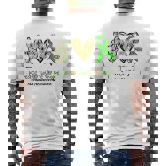 Regalos De Concientización Sobre Salud Mental Green Peace Love Hope Camiseta Hombre Estampado Espalda - Regaloses