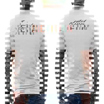 Registered Dietitian Nutritionist Dietary Food Dietitian Men's Back Print T-Shirt - Monsterry