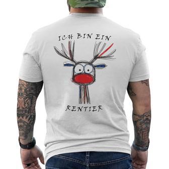 I Am A Reindeer Fun Christmas Gray T-Shirt mit Rückendruck - Geschenkecke