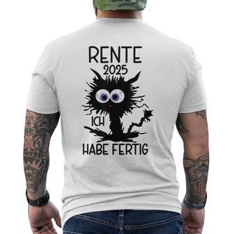 Rente 2025 Ich Habe Fertig Gray T-Shirt mit Rückendruck - Geschenkecke