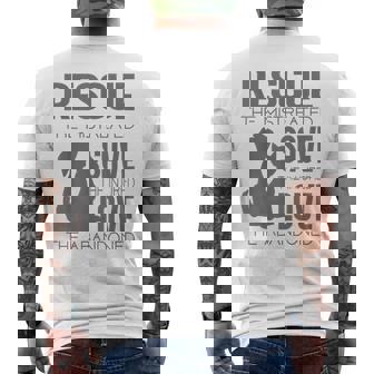 Rescue Save Love Animal Rescue Dog Cat Lovers Men's Back Print T-Shirt - Monsterry