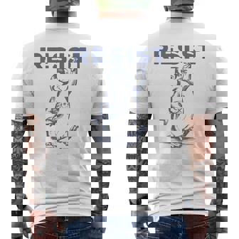 Resist Penguin Activism Graphic Men's T-shirt Back Print | Mazezy