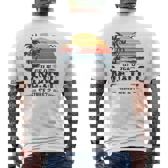 Respect History Gulf Of Mexico Retro Vintage Beach Men's Back Print T-Shirt - Monsterry
