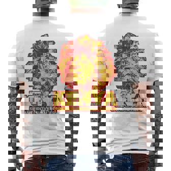 Retro African Safari Samburu Lion Reserve Kenya Africa Men's Back Print T-Shirt - Monsterry