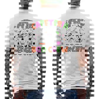 Retro Cafeteria Boo Crew Cafeteria Worker Ghost Halloween Men's Back Print T-Shirt - Monsterry