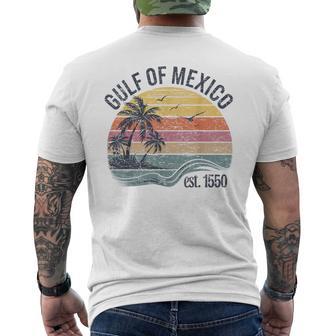 Retro Gulf Of Mexico Men's T-shirt Back Print - Thegiftio UK