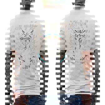 Rock And Roll Guitarraintage Rock Music Manga Larga Camiseta Hombre Estampado Espalda - Regaloses