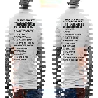 Rules For Dating My Granddaughter Men's T-shirt Back Print - Thegiftio