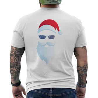 Santa Claus Sunglasses Christmas Santa Claus Long-Sleeved T-Shirt mit Rückendruck - Geschenkecke