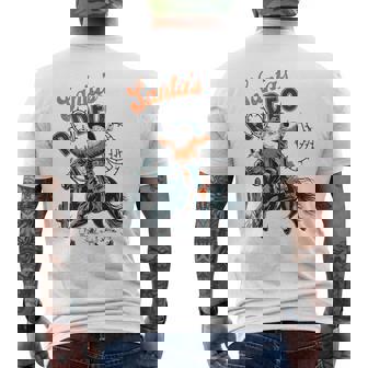 Santa's Rodeo Country Western Christmas Santa Claus Cowboy Men's Back Print T-Shirt - Monsterry