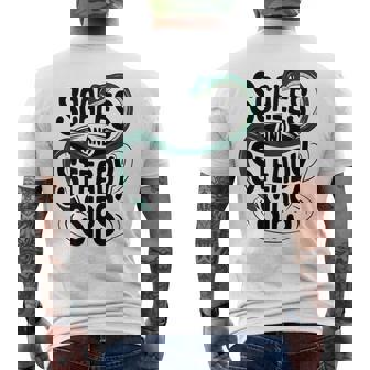 Scales And Steady Sips Snake Tea Lovers Men's Back Print T-Shirt - Monsterry