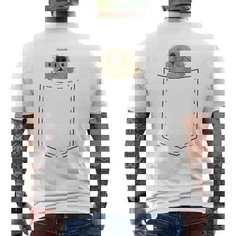 Sea Otter Pocket Animal T-Shirt mit Rückendruck - Seseable