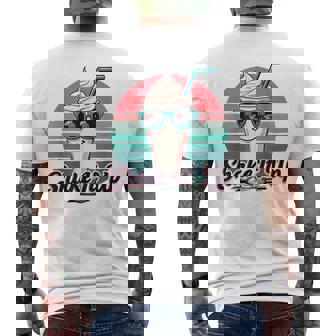 Shake It Up Milkshake Sunglasses Cool Retro Men's Back Print T-Shirt - Monsterry