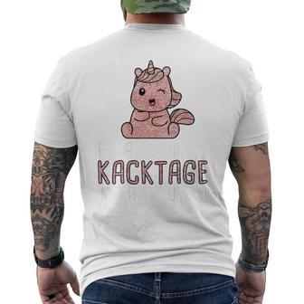 Sie Mal Die Kacktage In Glitzer Tunken Unicorn T-Shirt mit Rückendruck - Geschenkecke