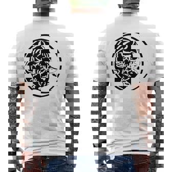 Silueta De Toro Negro En Estilo De Tatuaje Tribal Camiseta Hombre Estampado Espalda - Regaloses