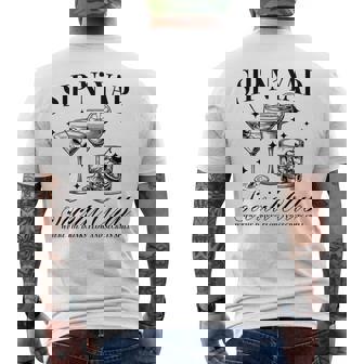 Sip And Yap Yapping Cocktails Men's T-shirt Back Print | Mazezy