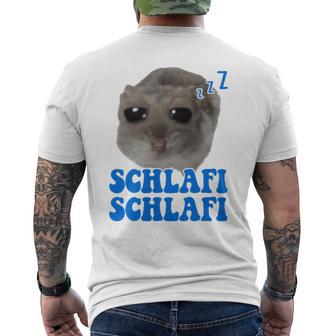 Sleep Sad Hamster Sleep Meme Sleeping Hamsti T-Shirt mit Rückendruck - Geschenkecke