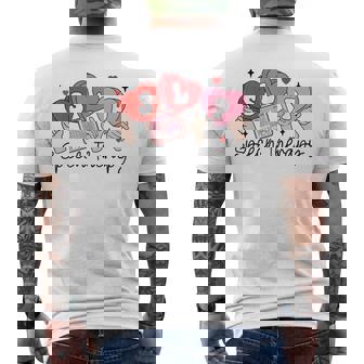 Slp Valentine's Day Speech Language Pathologist Student Men's T-shirt Back Print | Mazezy
