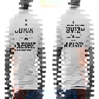 Sobreviví A Una Divertida De Divorcio Feminista Narcisista Camiseta Hombre Estampado Espalda - Regaloses