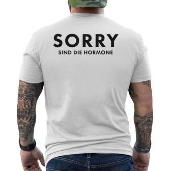 Sorry Are The Hormones Puberty Crazy Self-Love T-Shirt mit Rückendruck - Geschenkecke