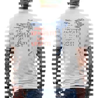 Spaghetti-Grafik Lustiger Essen-Humor T-Shirt mit Rückendruck - Geschenkecke