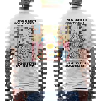 More Spaghetti Less Upsetti Cute Cat Quote Men's T-shirt Back Print | Seseable CA