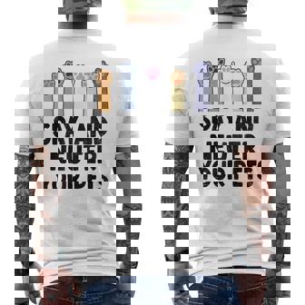 Spay And Neuter Your Pets Animal Rescue Cat Dog Men's Back Print T-Shirt - Monsterry