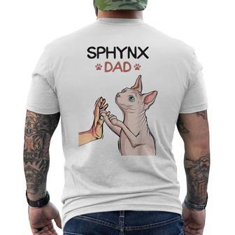 Sphynx Dad Papa Sphinx Cat Gato Desnudo Amante De Los Gatos Camiseta Hombre Estampado Espalda - Regaloses