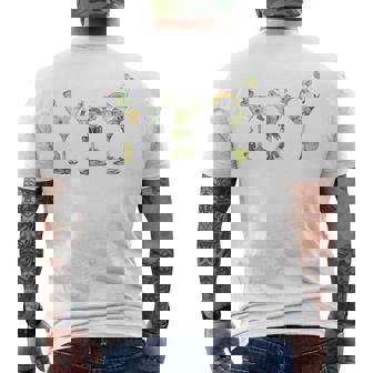 St Patrick's Day Dirty Martini Glasses Coquette Bow Men's T-shirt Back Print - Thegiftio UK