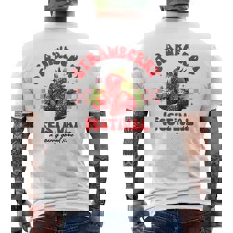 Strawberry Festival A Berry Good Time Strawberries Season Men's T-shirt Back Print - Seseable