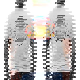 Summer Vacation Sunset Beach Palm Trees Tropical Summer Men's Back Print T-Shirt - Monsterry