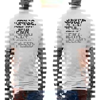 Supervisor The Man Myth Legend Men's Back Print T-Shirt - Monsterry