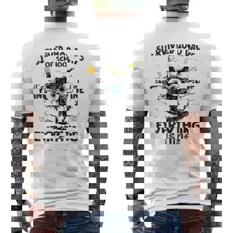 I Survived 100 Days Of School It's Fine I'm Fine 100Th Day Men's T-shirt Back Print - Thegiftio UK