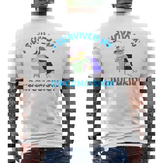 I Survived My Circumcision Random Humor Men's Back Print T-Shirt - Monsterry