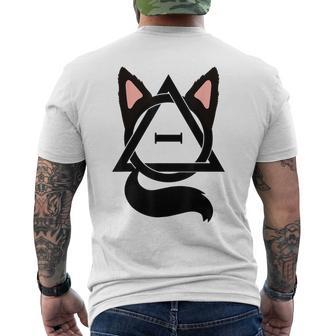 Theta Delta Cat Therian Pride Gray T-Shirt mit Rückendruck - Geschenkecke