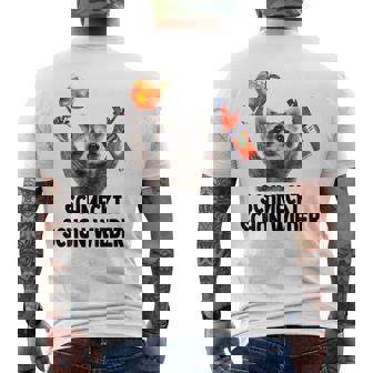 Tastes Again X Raccoon Meme Racoon X Pedro Spritz T-Shirt mit Rückendruck - Geschenkecke