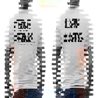 Team Frank Nombre Apellido Camiseta Hombre Estampado Espalda - Regaloses