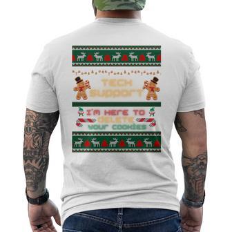 Tech Support Ich Bin Hier Um Ihre Cookies Zu Löschen Christmas T-Shirt mit Rückendruck - Geschenkecke