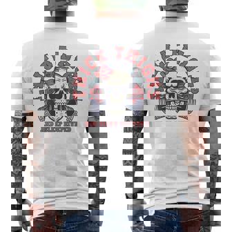 Thick Thighs And Sleep Deprived Skull Gymer On Back Men's T-shirt Back Print - Monsterry
