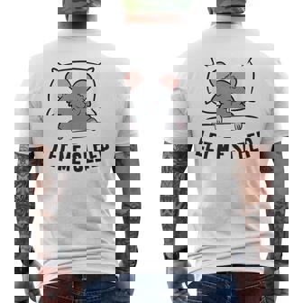Tired Rat Let Me Sleep Rat Pajama Men's Back Print T-Shirt - Monsterry