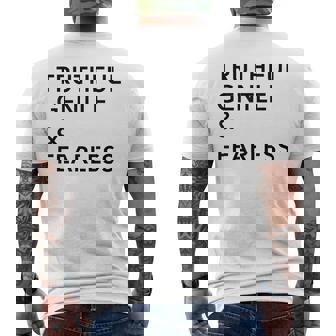 Truthful Gentle & Fearless Tee Shirt Men's Back Print T-Shirt - Monsterry