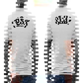 Tueday Costume Jour De La Semaine T-shirt imprimé au dos - Cadeauxyz