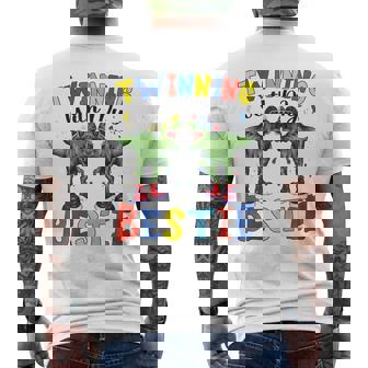 Twins For My Bestie's Brother Twin Day Outfits Spirit Week Men's T-shirt Back Print - Thegiftio UK