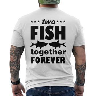 Two Fish Together Forever Angler T-Shirt mit Rückendruck - Geschenkecke