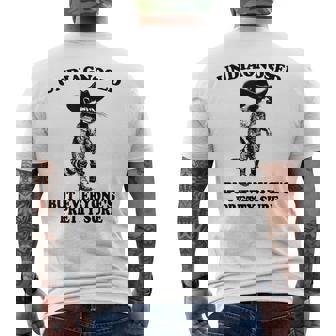 Undiagnosed But Everyone's Pretty Sure Cowboy Raccoon Men's T-shirt Back Print - Thegiftio